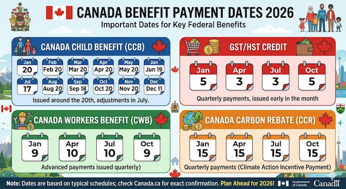 Canada Benefit Payment Dates 2026