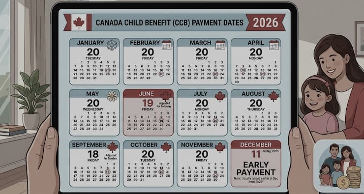 Canada Child Benefit Payment Dates 2026