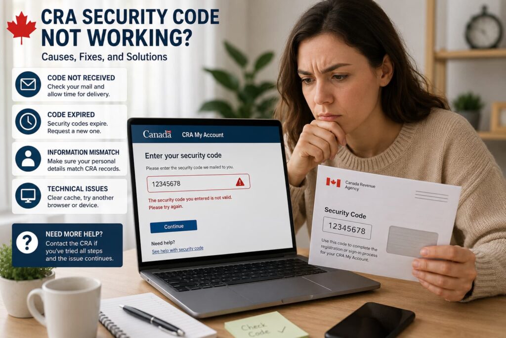 CRA Security Code Not Working