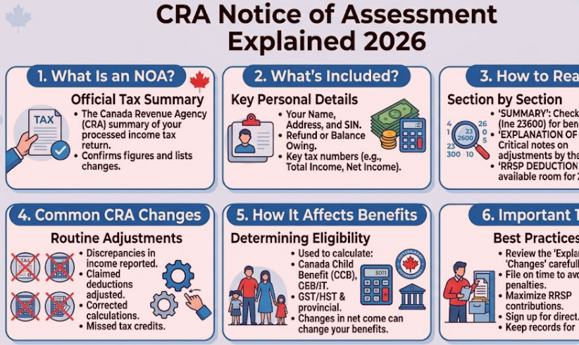 CRA Notice of Assessment Explained 2026 CRA Notice of Assessment Explained 2026