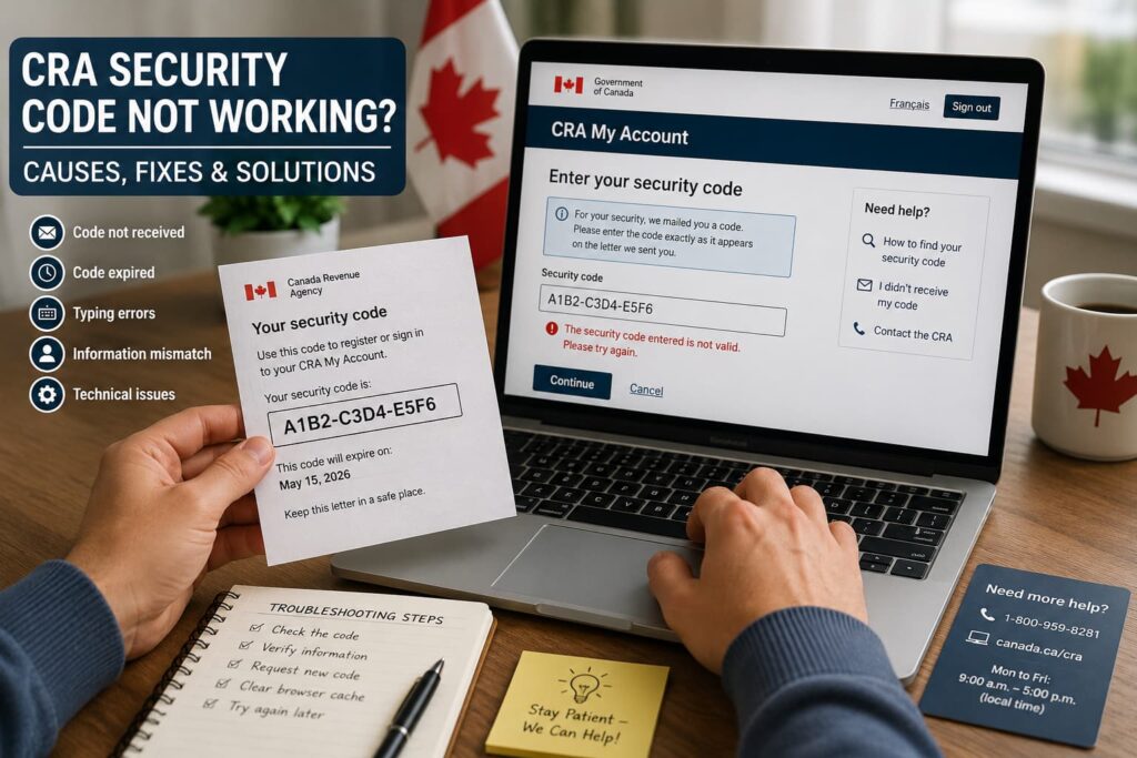 CRA Security Code Not Working
