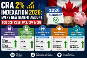 CRA 2% Indexation 2026 Every New Benefit Amount for CCB, CGEB, OAS, CPP & CDB