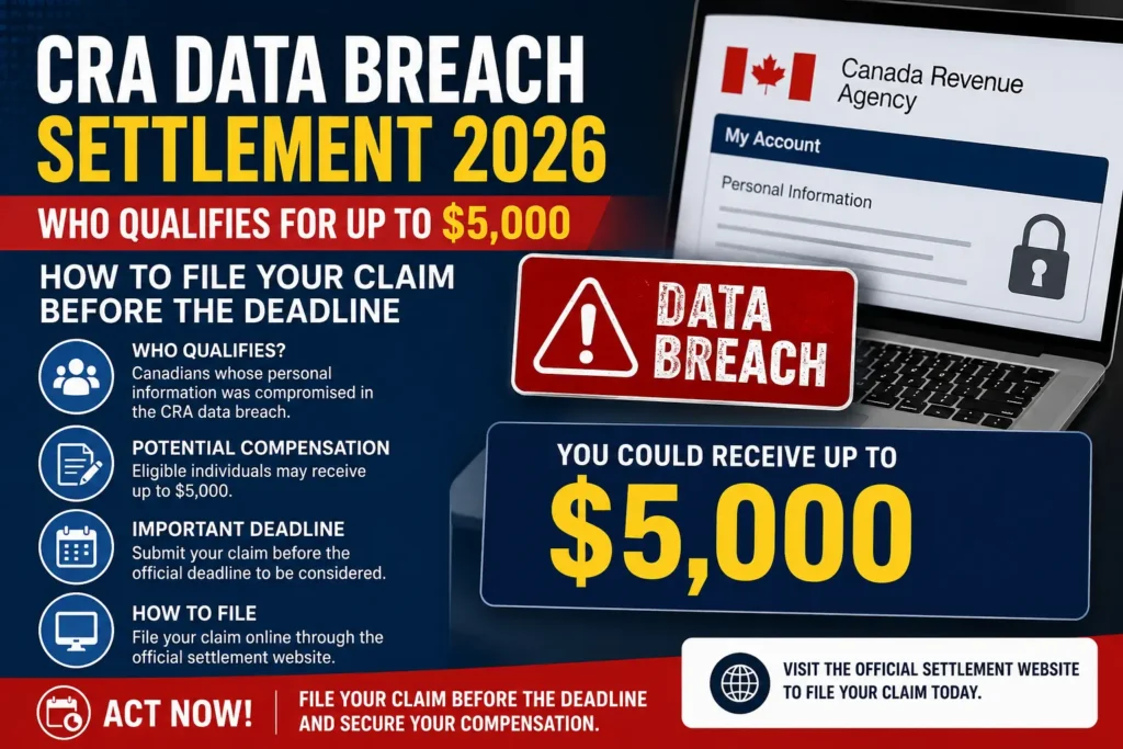 CRA Data Breach Settlement 2026 Claim Up to $5,000