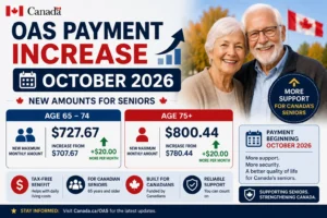 OAS Payment Increase October 2026 New Amounts for Seniors 65-74 & 75+
