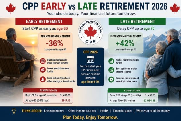 CPP Early vs Late Retirement