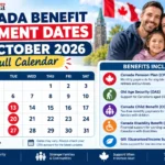 Canada Benefit Payment Dates October 2026 Full Calendar